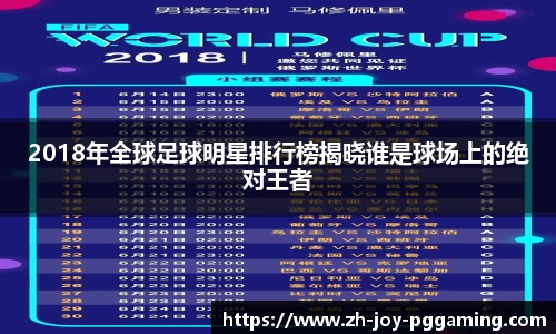 2018年全球足球明星排行榜揭晓谁是球场上的绝对王者